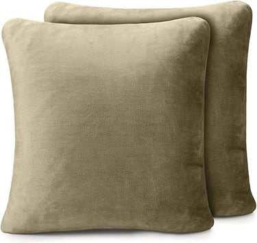 Amago - Funda de Cojín, Set de 2, Sensación de Cachemira, 50 x 50 cm - Taupe
